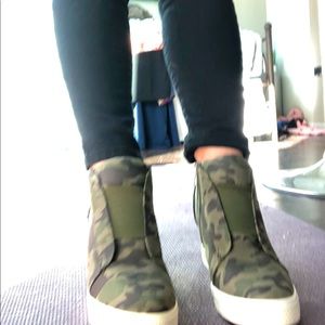 Ccocci Camo print wedge sneakers
